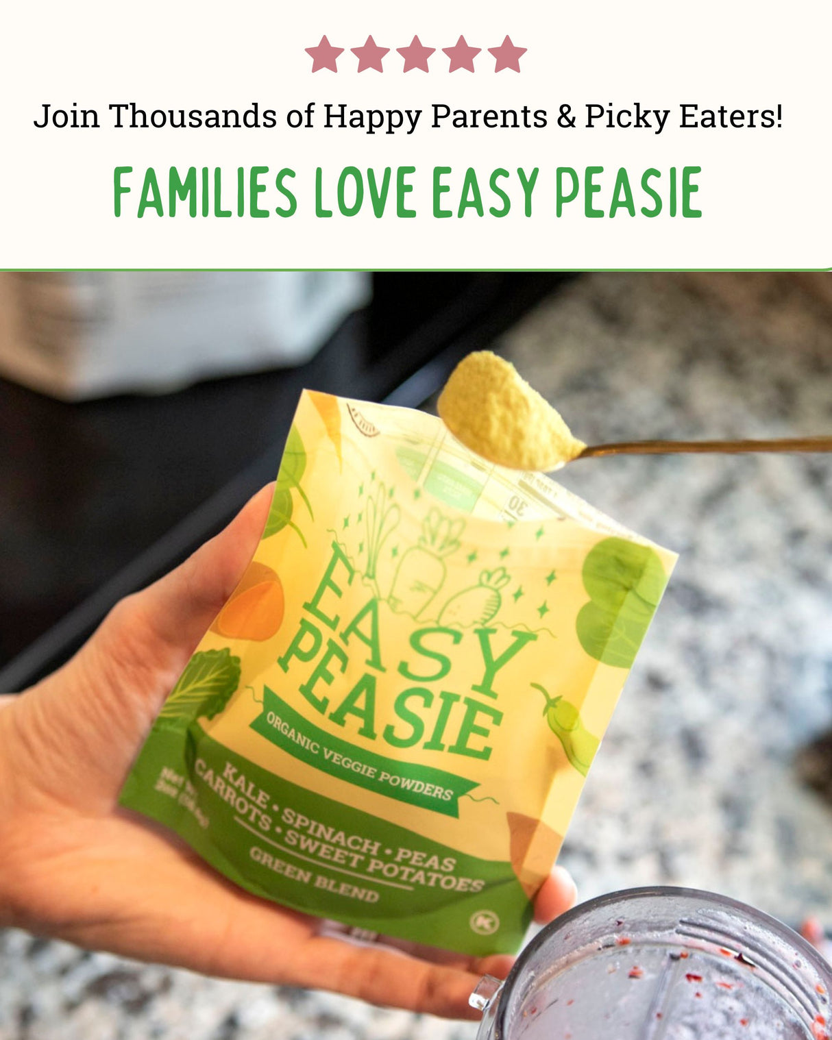 Organic Veggie Powders: Green Blend Pouch, 5oz