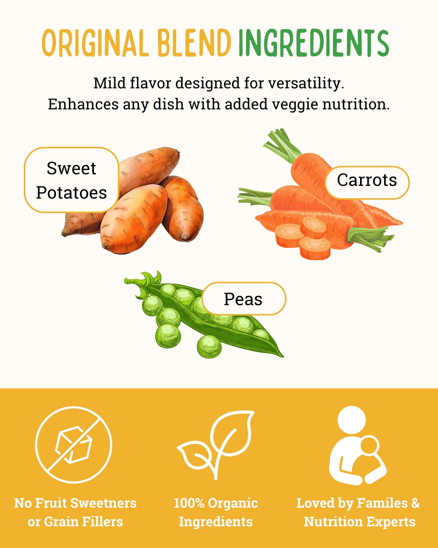 Organic Veggie Powders: Original Blend Pouch, 5oz