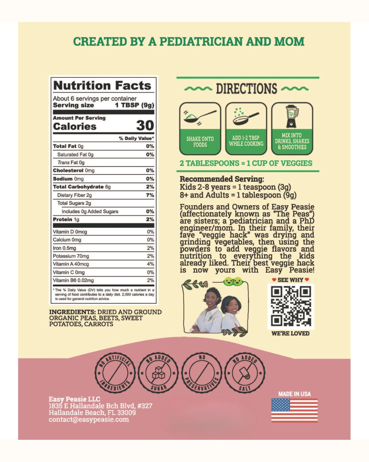 Organic Veggie Powders: Red Blend Pouch, 5oz
