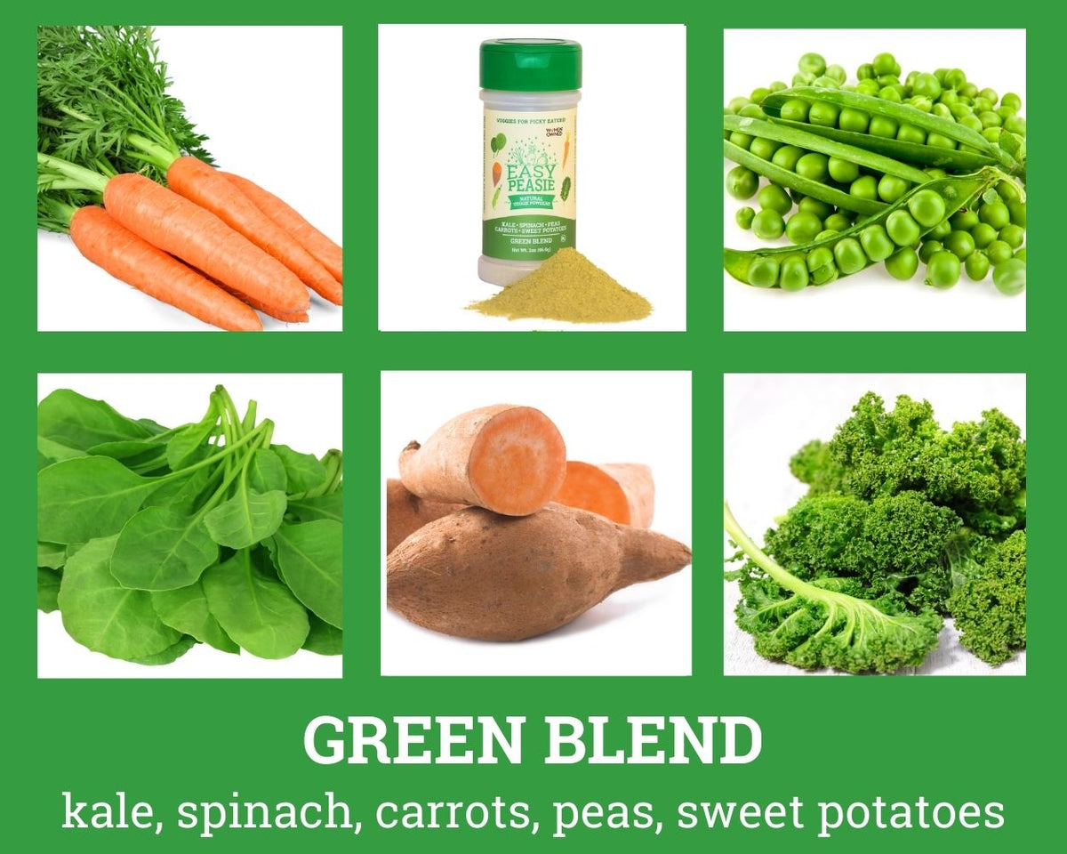 Veggie Powder for Picky Eaters | Green Blend (2oz jar) | Easy Peasie