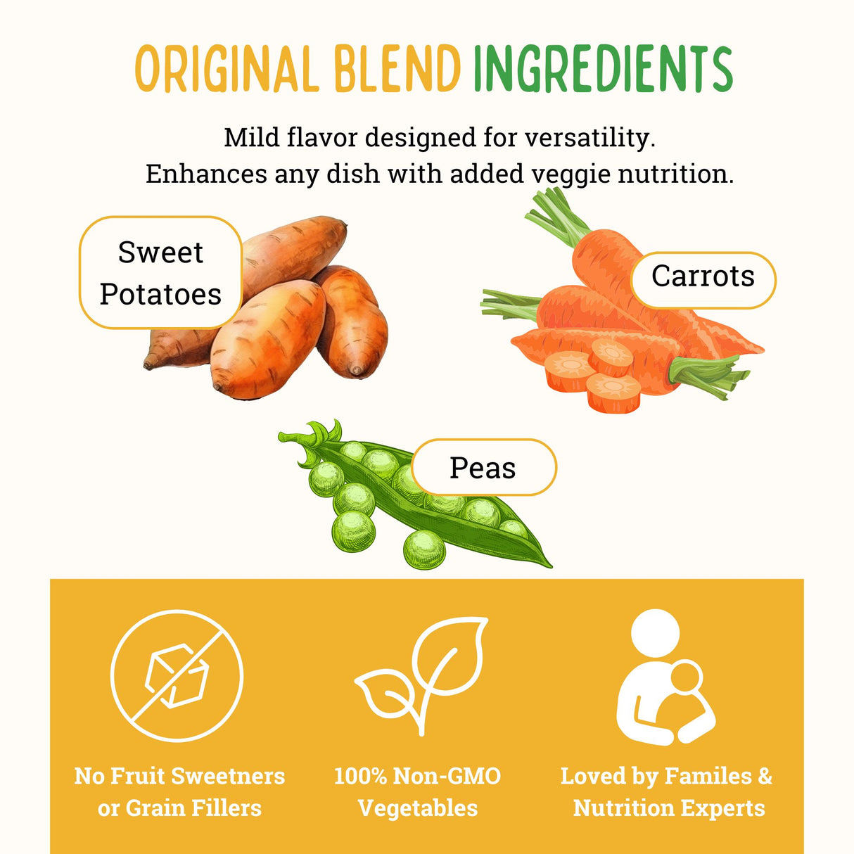 Veggie Powder for Picky Eaters | Original Blend (2oz jar) | Easy Peasie