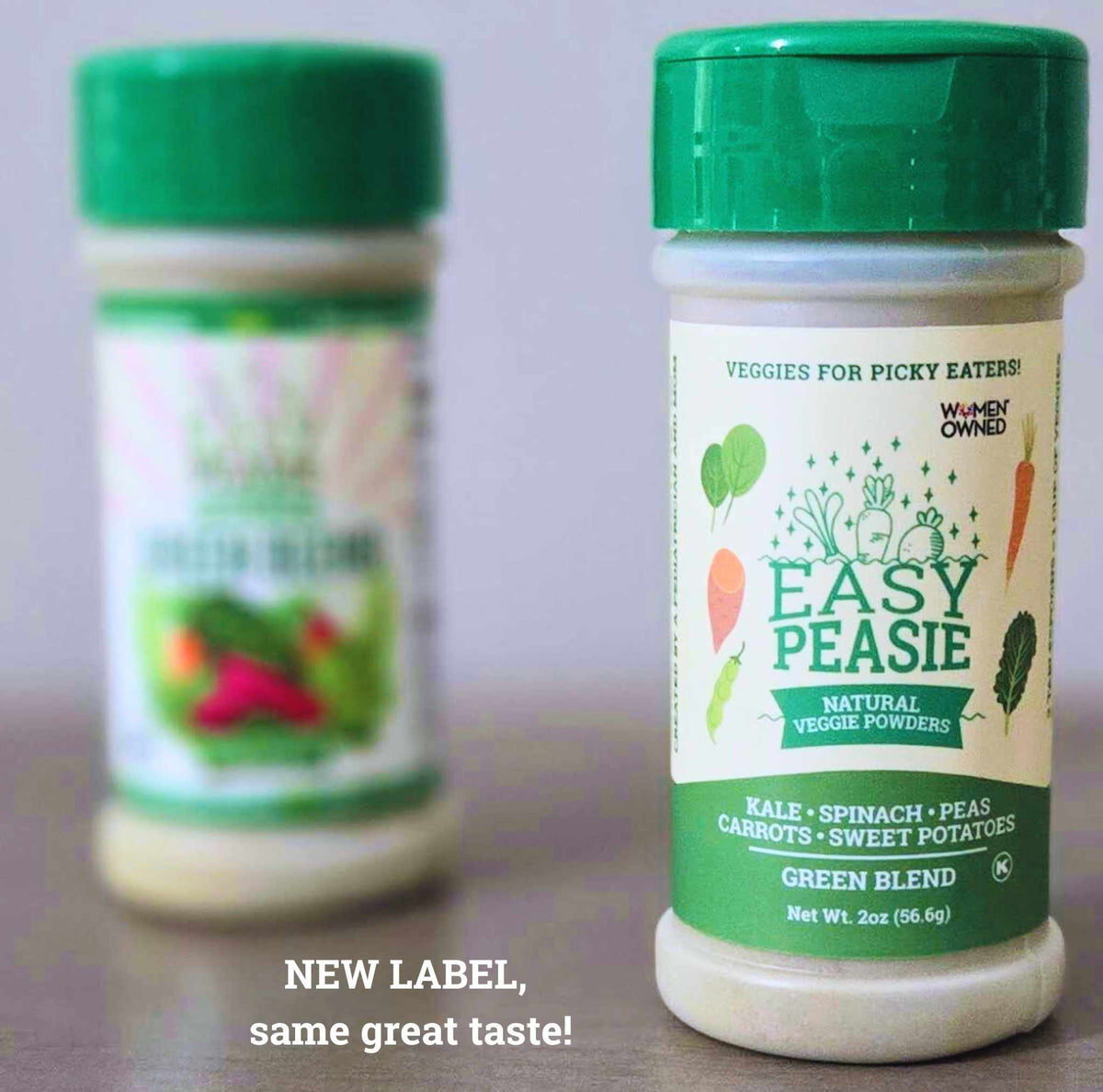 Veggie Powder for Picky Eaters | Green Blend (2oz jar) | Easy Peasie