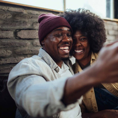 couple taking a selfie picture
