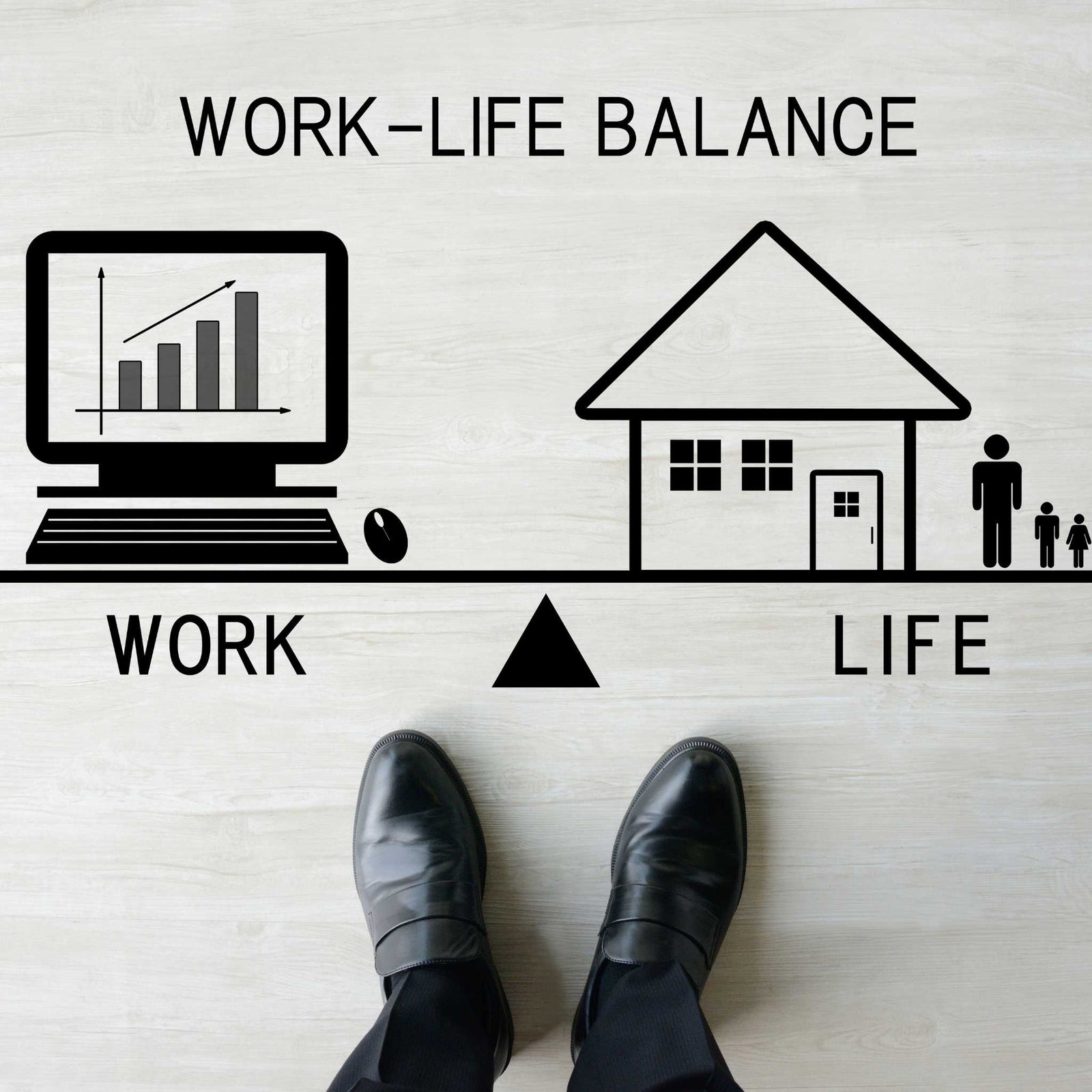 work-life balance on scale