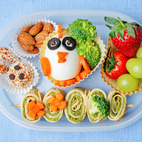 creative healthy snacks on a platter