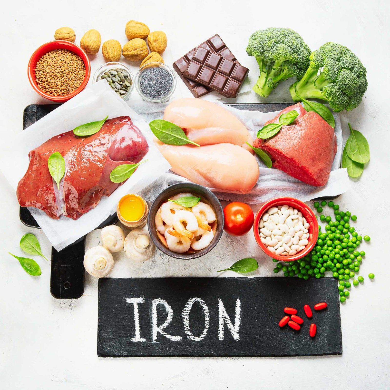 Iron and iron-containing foods