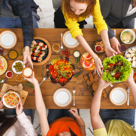 family sharing a meal at the table