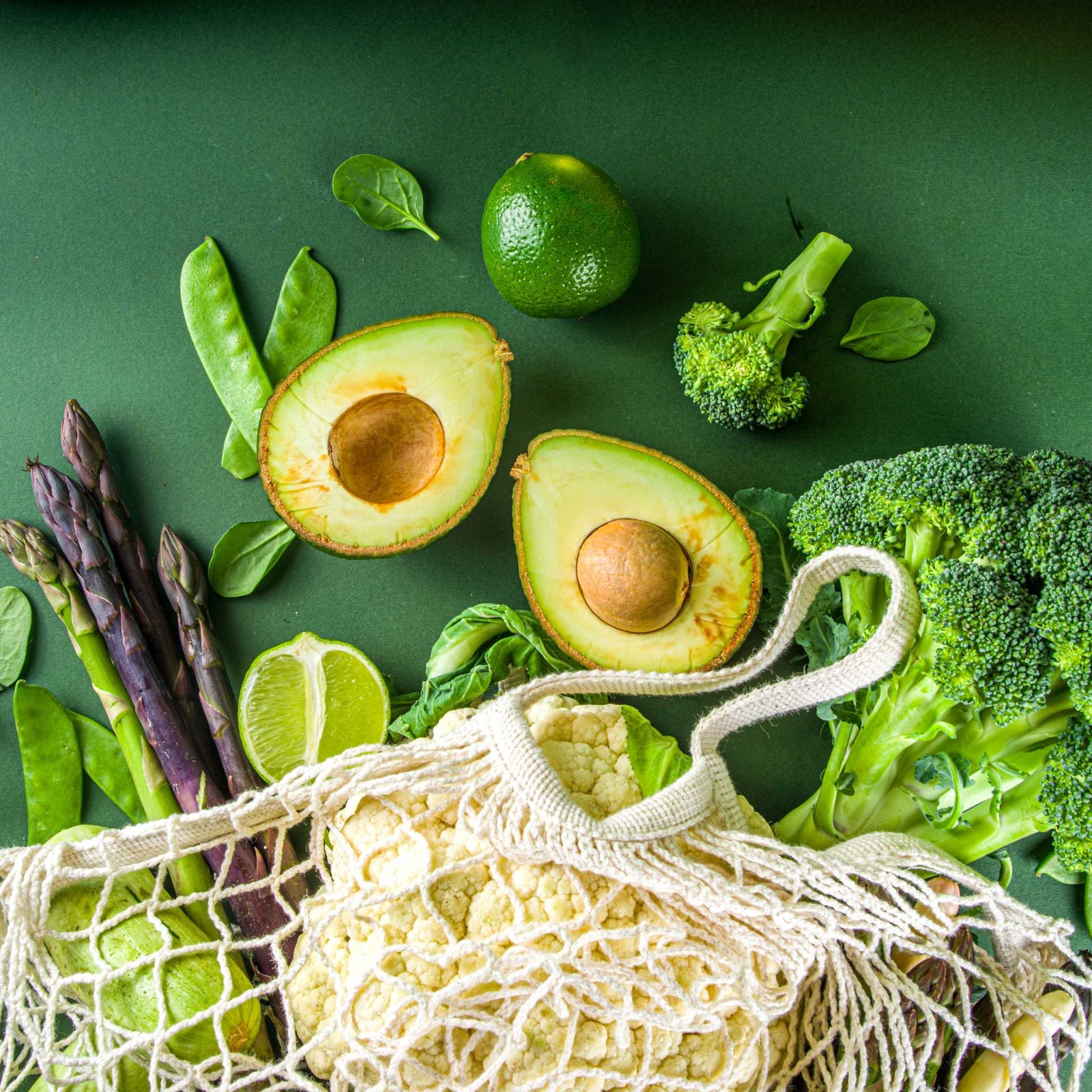 assortment of whole green vegetables