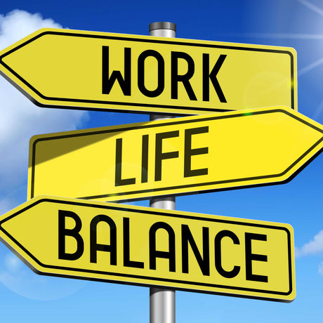 work, life, balance arrow signs 