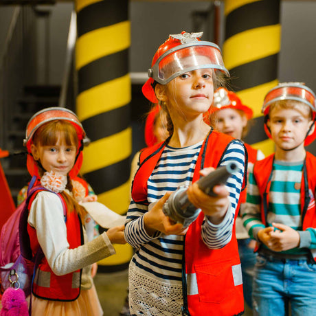 kids dressed up as firefighters
