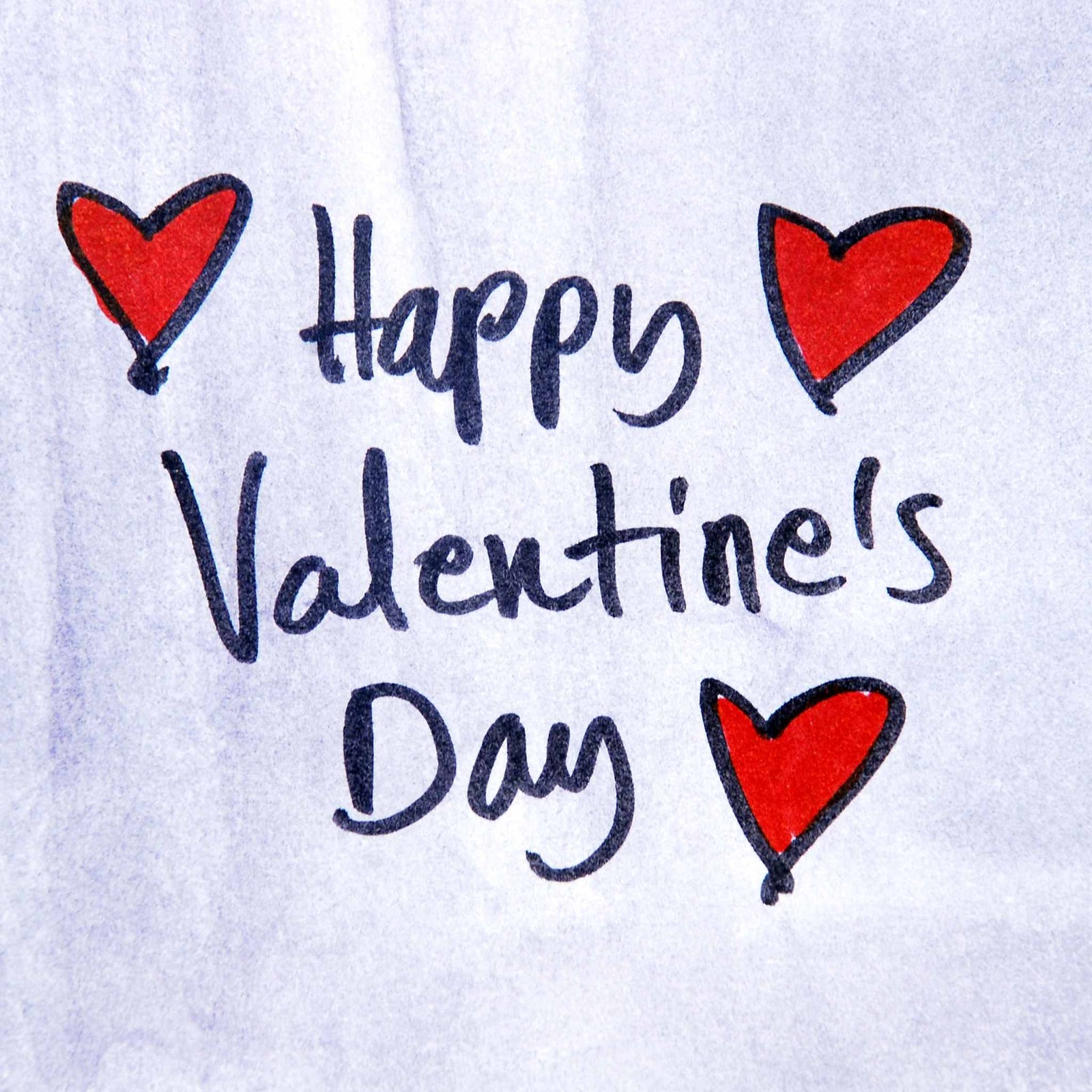 hand written note: Happy Valentine's Day