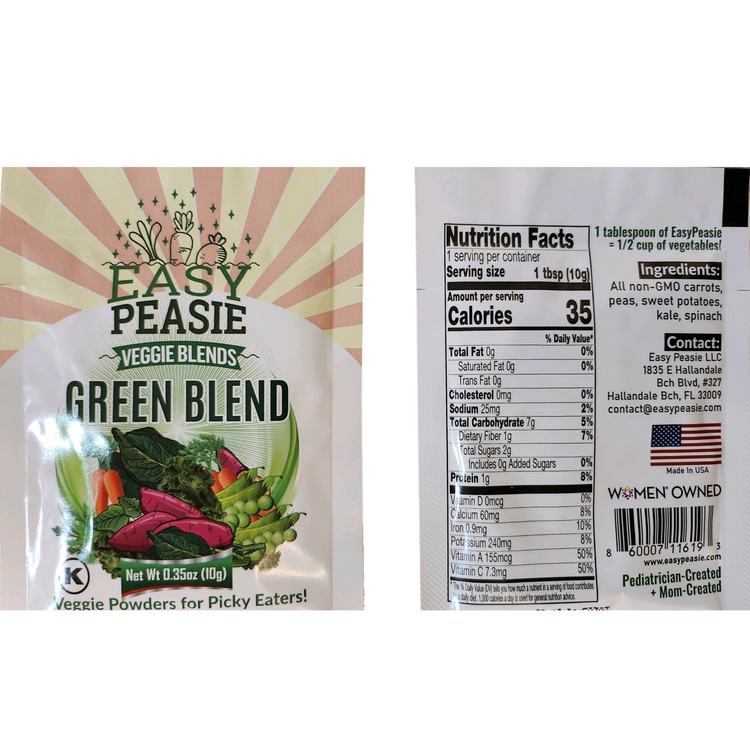 Green Blend, 0.35oz 7-Pack of Single Tablespoon Packets
