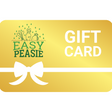 Image of yellow/gold gift card with Easy Peasie logo on it