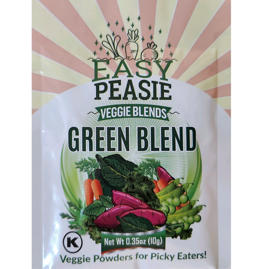 Green Blend sample, EasyPeasie Dried and Ground Vegetables (carrots, peas, kale, spinach, sweet potatoes)