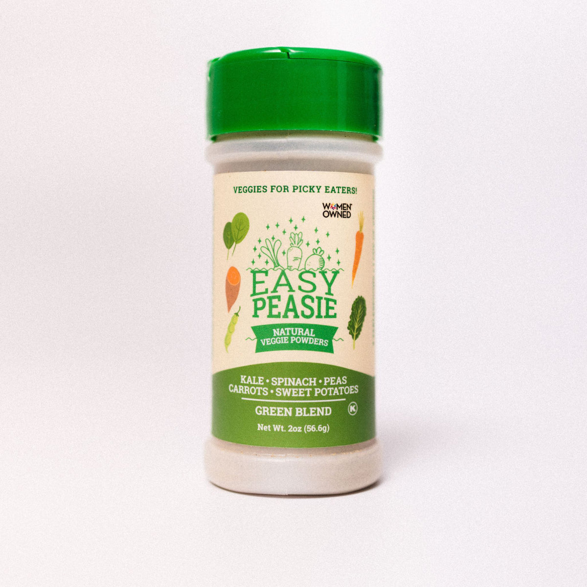 Veggie Powder for Picky Eaters | Green Blend (2oz jar) | Easy Peasie