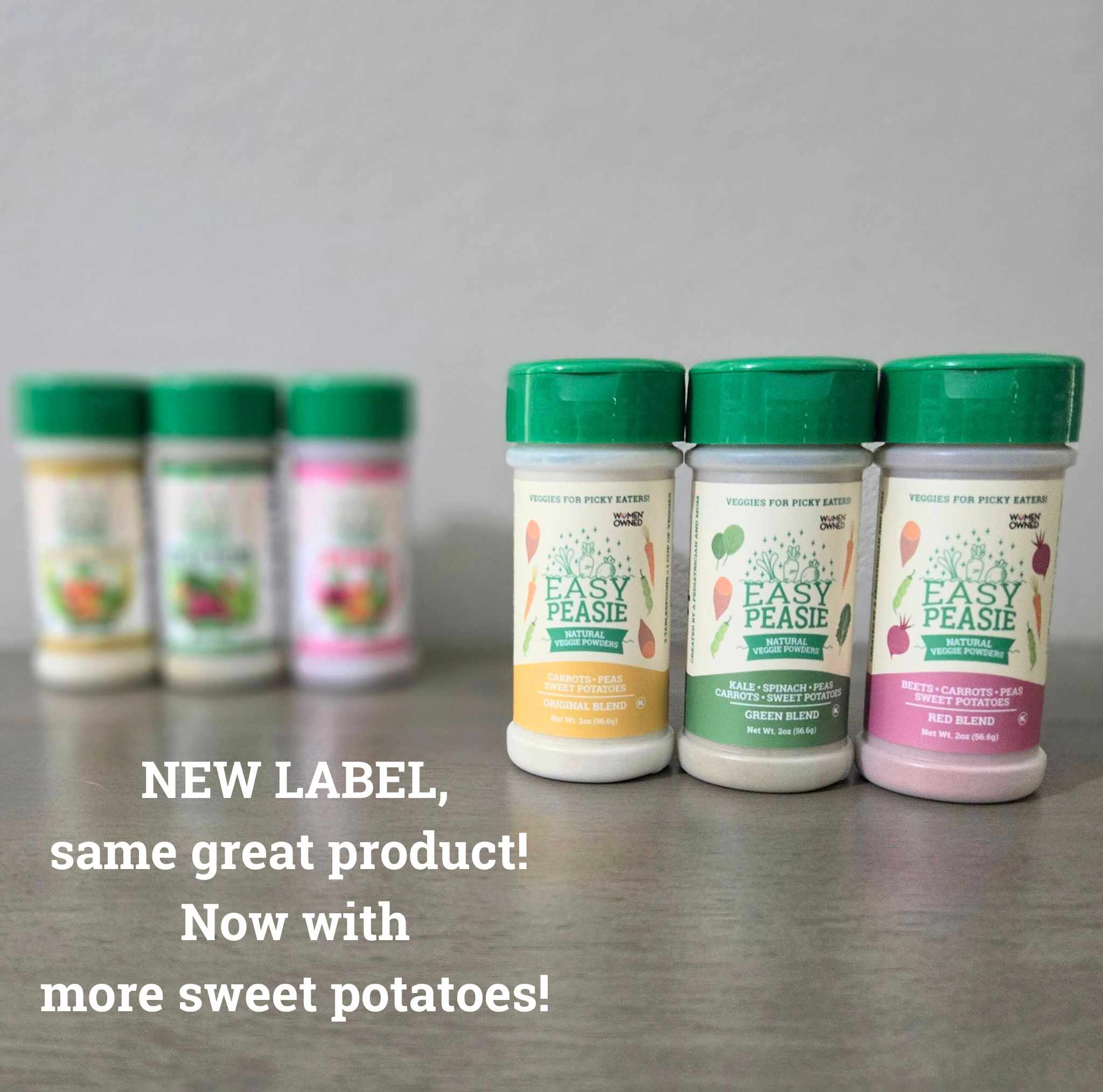 Natural Veggie Powders: 3-Pack (each jar 2oz) - Easy Peasie