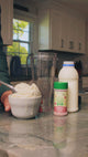 video of making a milkshake and adding Easy Peasie Red veggie powder blend