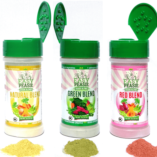 Easy Peasie Veggie Blends (vegetable powder blends for picky eaters). Veggie supplement including carrots, peas, beets, sweet potatoes, kale, spinach, butternut squash