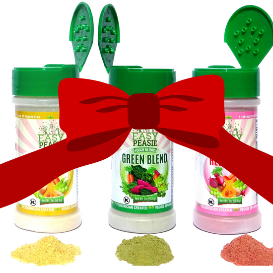 Do you have a picky eater? Give the gift of Easy Peasie veggies this holiday season.