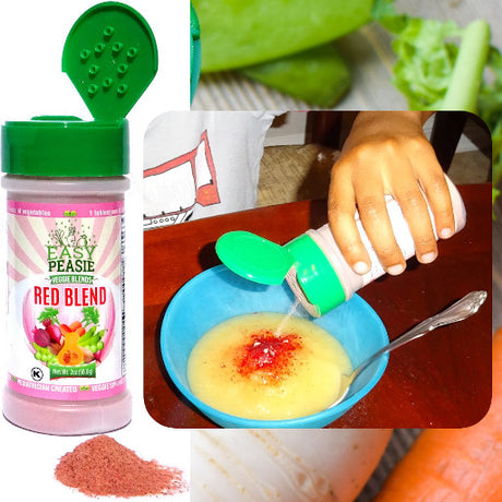 Veggie Powder for Picky Eaters | Red Blend (2oz jar) | Easy Peasie